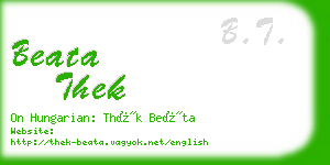 beata thek business card